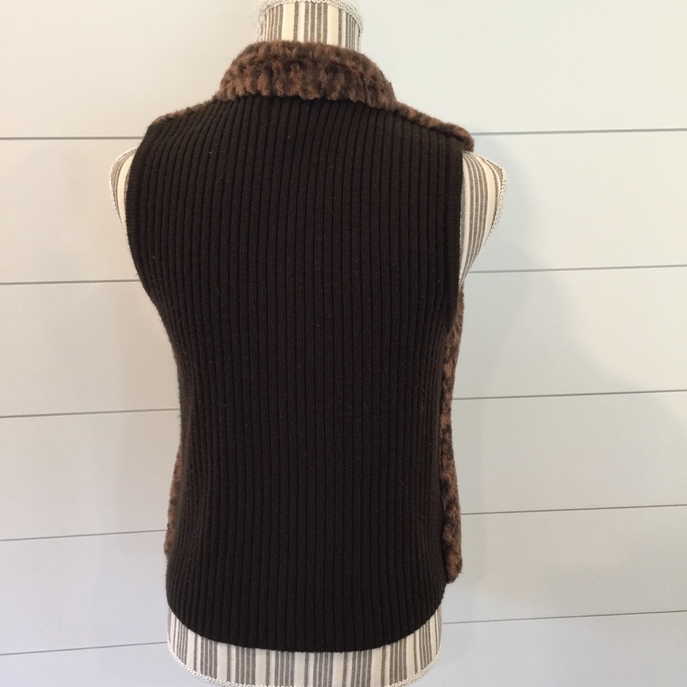DONATED TO GOODWILL Fur Animal Print Sweater Vest - Picture 4 of 6